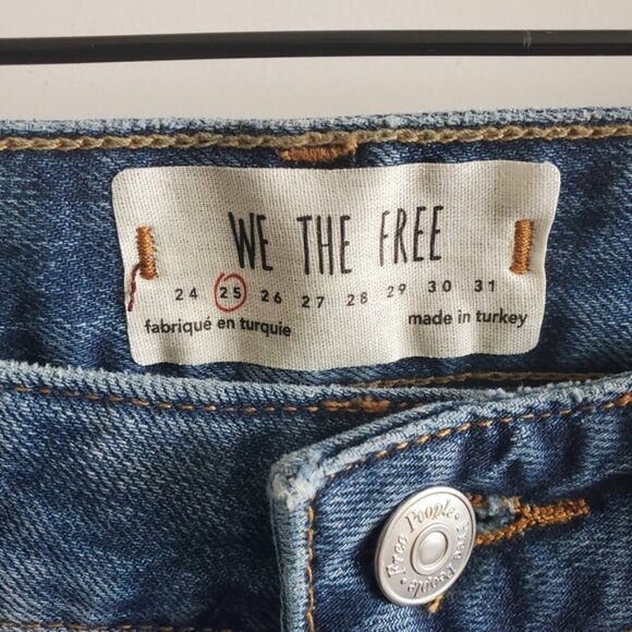 Free People We The Free NWT Medium Wash Blue Slim Fit Jeans Size 25 - Picture 8 of 11
